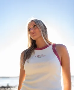 Aloha High Ringer Tank | Off White