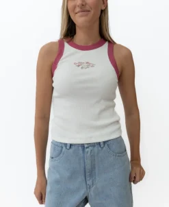 Aloha High Ringer Tank | Off White