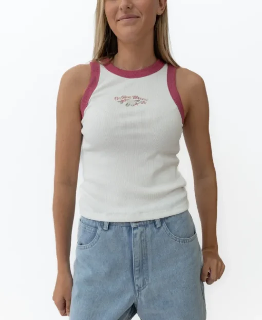 Aloha High Ringer Tank | Off White