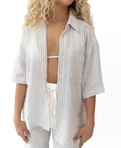 Bailey Shirt | Off White Stripe