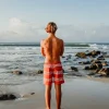 Beach Boy Elastic Boardie | Wash Red