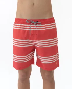 Beach Boy Elastic Boardie | Wash Red