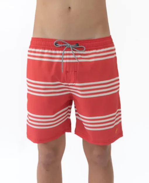 Beach Boy Elastic Boardie | Wash Red