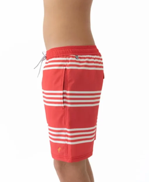 Beach Boy Elastic Boardie | Wash Red