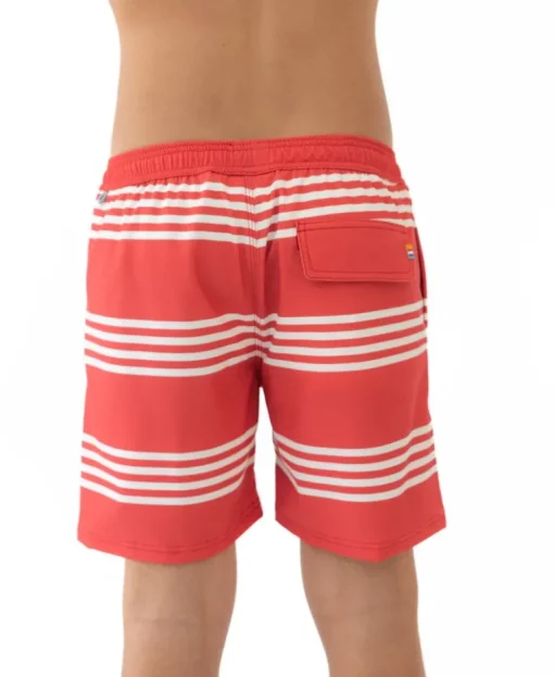 Beach Boy Elastic Boardie | Wash Red