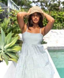 Beth Dress | Olive Stripe