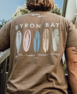 Byron Boards Tee | Wash Brown