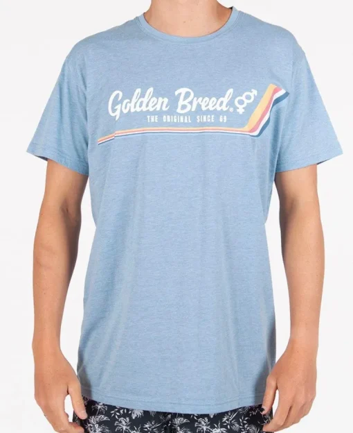 Deluxe Retro Surf Tee | Sea Blue Marle