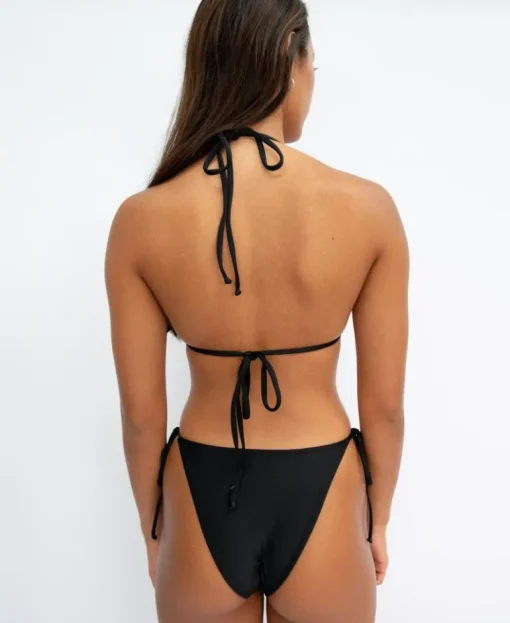Ella Triangle Top | Black Textured