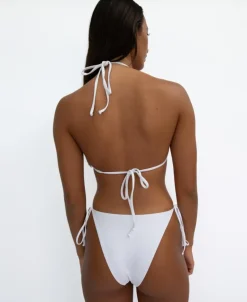 Ella Triangle Top | White Textured