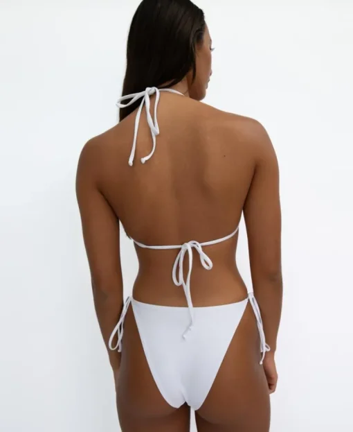 Ella Triangle Top | White Textured