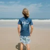 Flamingos Elastic Boys Boardie | Turquoise