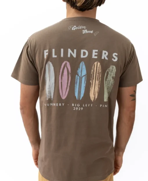 Flinders Boards Tee | Wash Brown