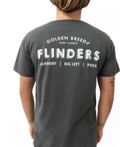 Flinders Old School Tee | Wash Black