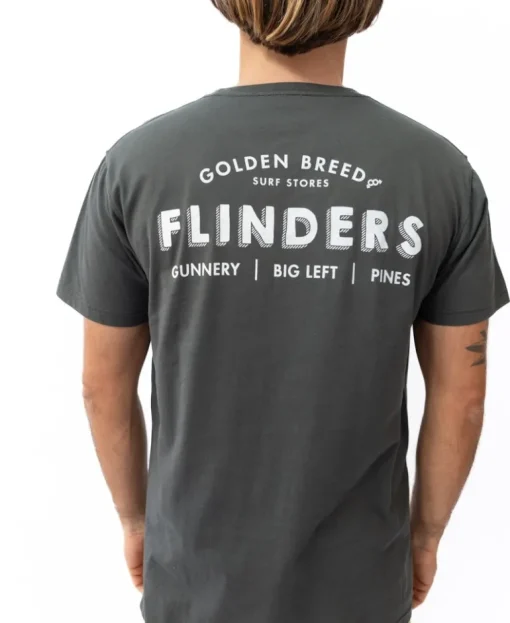 Flinders Old School Tee | Wash Black