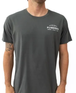 Flinders Old School Tee | Wash Black
