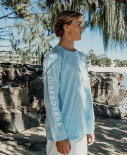 G&S Surfboards Comp LS Tee | Turquoise