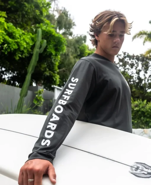 G&S Surfboards Comp LS Tee | Wash Black