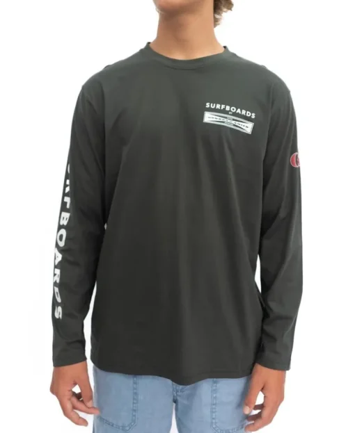 G&S Surfboards Comp LS Tee | Wash Black