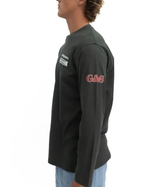 G&S Surfboards Comp LS Tee | Wash Black