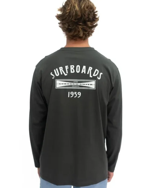 G&S Surfboards Comp LS Tee | Wash Black