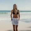 Gigi Linen Mini Skirt | White