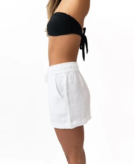 Gigi Linen Mini Skirt | White