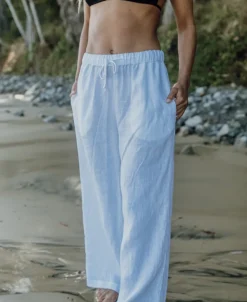 Gigi Linen Pant | White