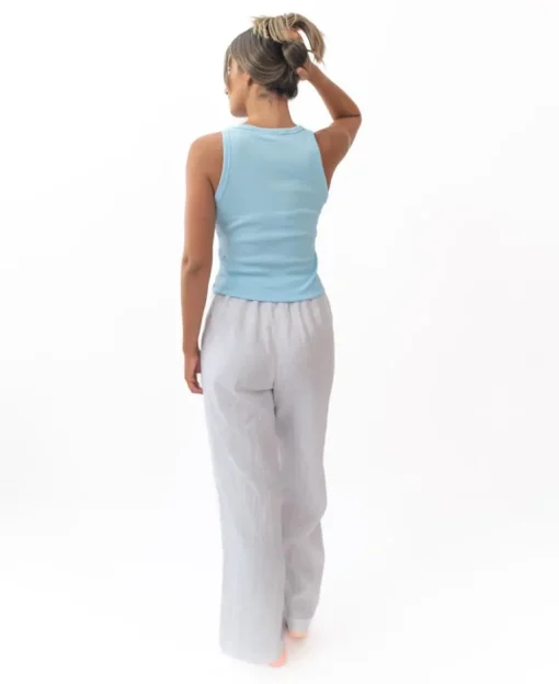 Gigi Linen Pant | White