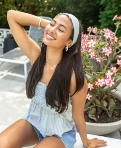 Head Scarf | Olive Stripe