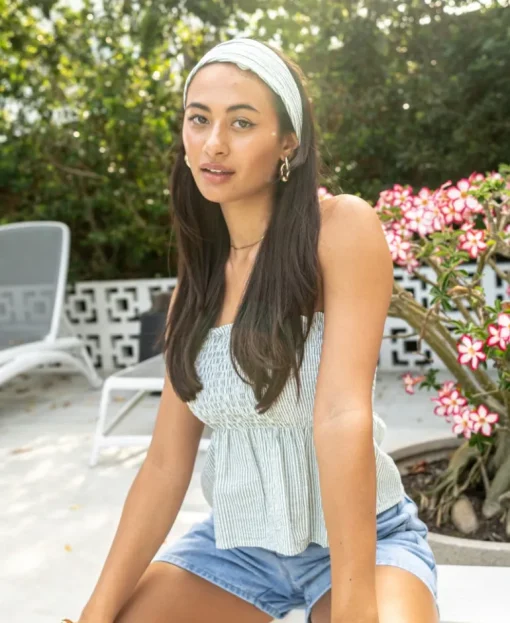 Head Scarf | Olive Stripe