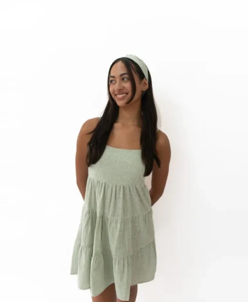 Head Scarf | Olive Stripe