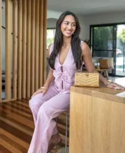 Janine Pant | Linen Blush