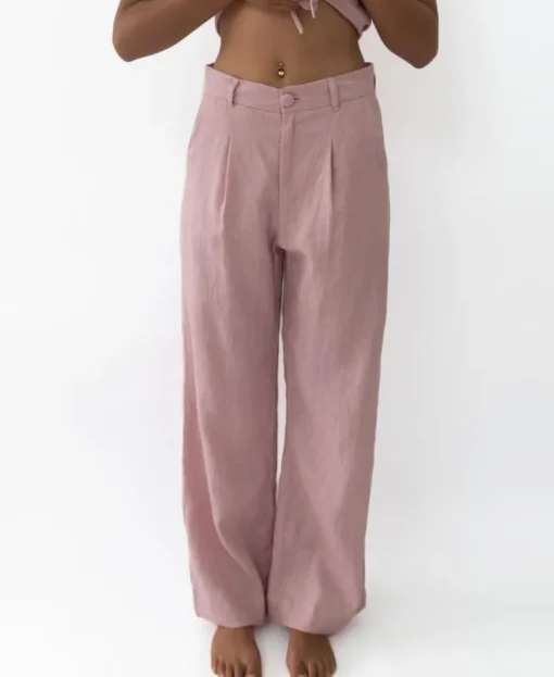 Janine Pant | Linen Blush