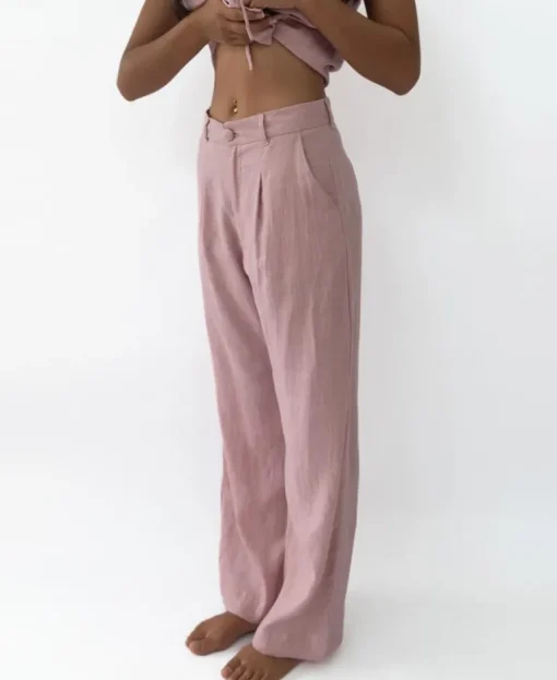 Janine Pant | Linen Blush
