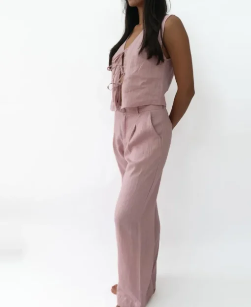 Janine Pant | Linen Blush