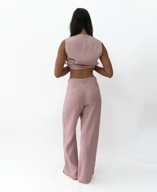 Janine Pant | Linen Blush