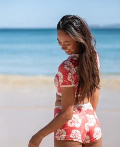 Jo Jo Short | Hibiscus Wash Red / Beige