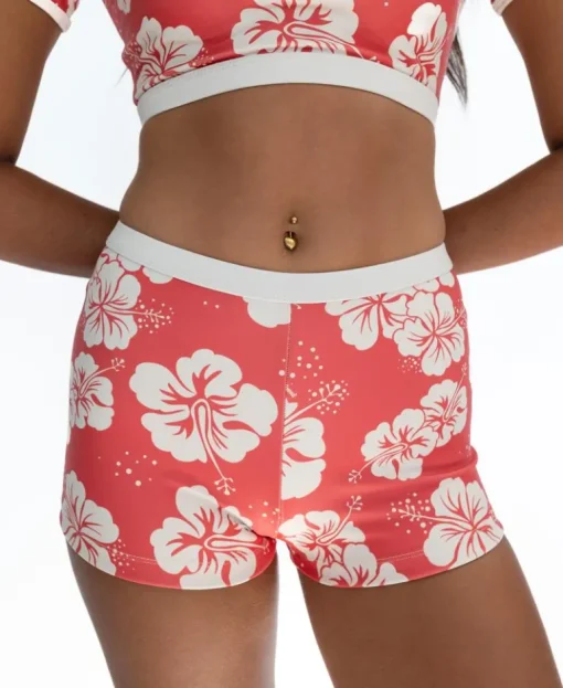 Jo Jo Short | Hibiscus Wash Red / Beige