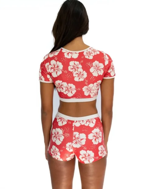 Jo Jo Short | Hibiscus Wash Red / Beige