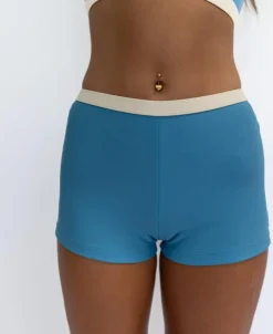 Jo Jo Short Retro | Azure / Off White