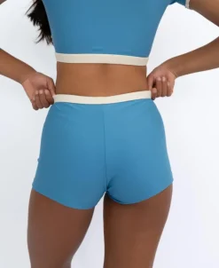 Jo Jo Short Retro | Azure / Off White