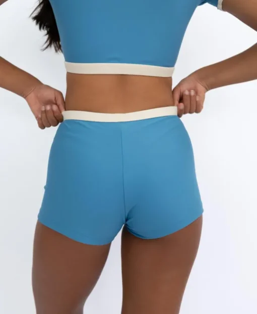Jo Jo Short Retro | Azure / Off White