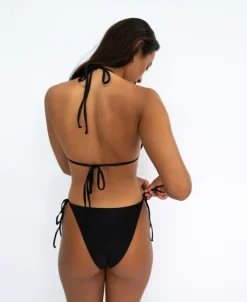 Kellie Tie Side Bottom | Black Textured