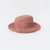 LB Raffia Hat with Brim | Blush