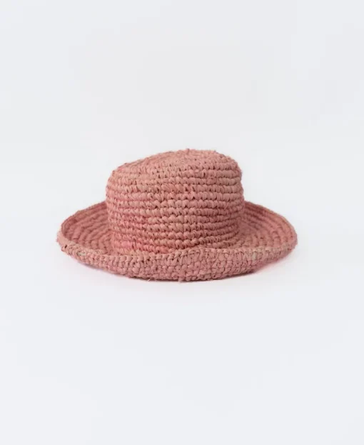 LB Raffia Hat with Brim | Blush