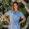 Lexi Playsuit | Blue/White Stripe
