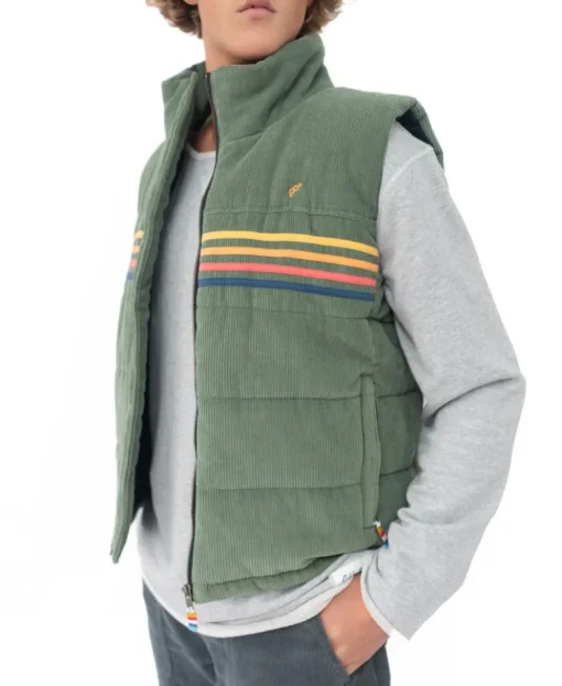 Lofoten Cord Puffer Vest | Khaki