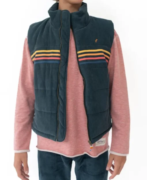 Lofoten Cord Puffer Vest | Blue
