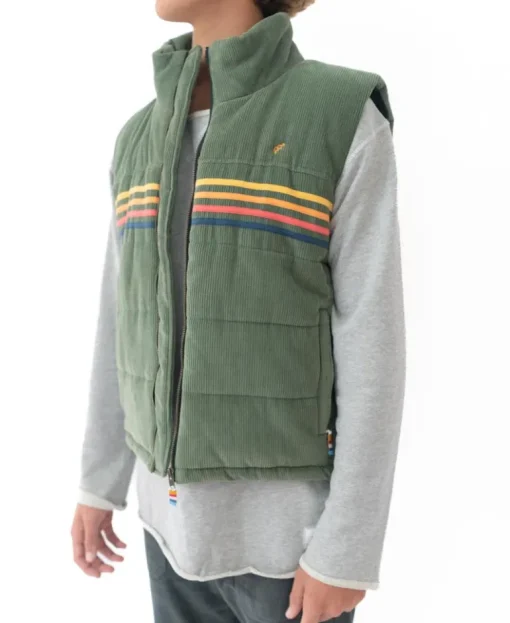 Lofoten Cord Puffer Vest | Khaki